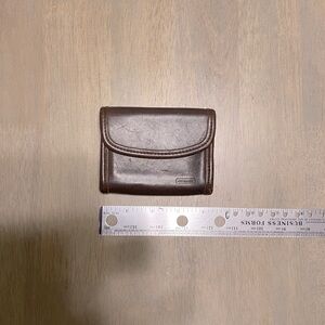 Vintage Coach Leather Wallet Dark Brown